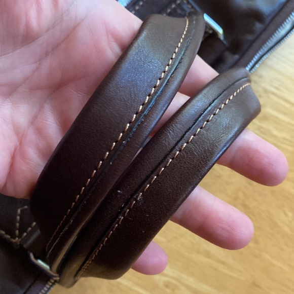 Valentina In Pell Brown Genuine Leather Briefcase Made In Italy - Picture 16 of 17